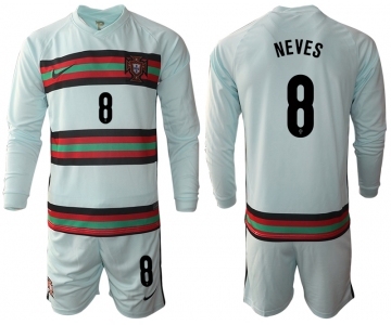 Men 2021 European Cup Portugal away Long sleeve 8 soccer jerseys