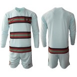 Men 2021 European Cup Portugal away Long sleeve soccer jerseys
