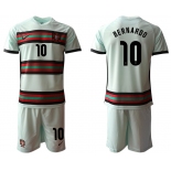 Men 2021 European Cup Portugal away grey 10 Soccer Jersey