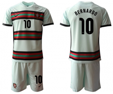 Men 2021 European Cup Portugal away grey 10 Soccer Jersey