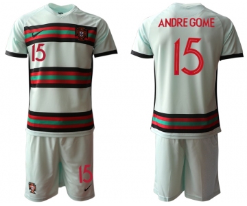 Men 2021 European Cup Portugal away grey 15 Soccer Jersey1