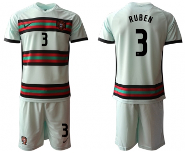 Men 2021 European Cup Portugal away grey 3 Soccer Jersey