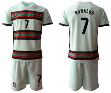 Men 2021 European Cup Portugal away grey 7 Soccer Jersey