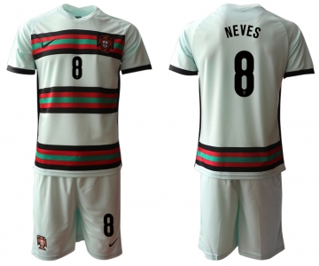 Men 2021 European Cup Portugal away grey 8 Soccer Jersey