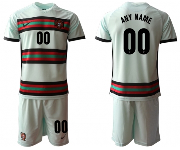 Men 2021 European Cup Portugal away grey customized Soccer Jersey