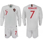 Portugal #7 Ronaldo Away Long Sleeves Soccer Country Jersey