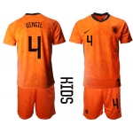 2021 European Cup Netherlands home Youth 4 soccer jerseys