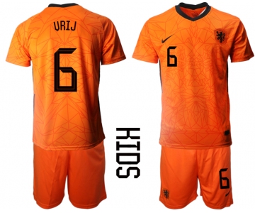 2021 European Cup Netherlands home Youth 6 soccer jerseys