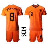 2021 European Cup Netherlands home Youth 8 soccer jerseys