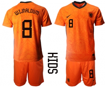 2021 European Cup Netherlands home Youth 8 soccer jerseys