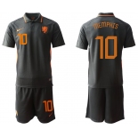 Men 2020-2021 European Cup Netherlands away black 10 Nike Soccer Jersey