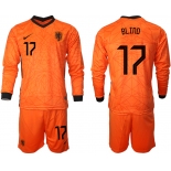 Men 2021 European Cup Netherlands home long sleeve 17 soccer jerseys
