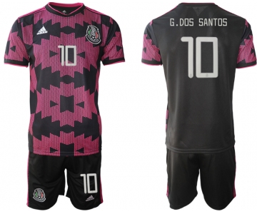 Men 2020-2021 Season National team Mexico home black 10 Soccer Jersey