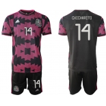 Men 2020-2021 Season National team Mexico home black 14 Soccer Jersey