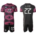 Men 2020-2021 Season National team Mexico home black 22 Soccer Jersey