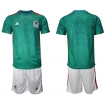 Men's Mexico Blank Green Home Soccer Jersey Suit