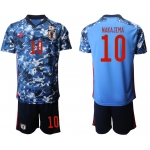 Men 2020-2021 Season National team Japan home blue 10 Soccer Jersey1