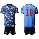 Men 2020-2021 Season National team Japan home blue 10 Soccer Jersey1