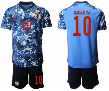 Men 2020-2021 Season National team Japan home blue 10 Soccer Jersey1