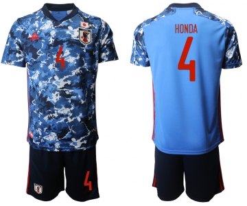Men 2020-2021 Season National team Japan home blue 4 Soccer Jersey