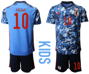 Youth 2020-2021 Season National team Japan home blue 10 Soccer Jersey