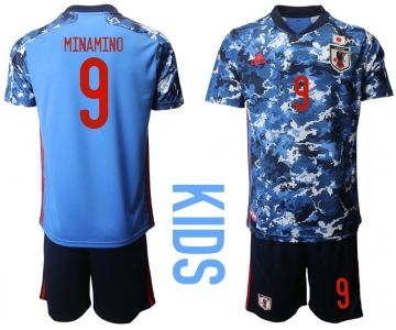 Youth 2020-2021 Season National team Japan home blue 9 Soccer Jersey