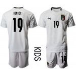 Youth 2021 European Cup Italy away white 19 Soccer Jersey
