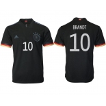 Men 2020-2021 European Cup Germany away aaa version black 10 Adidas Soccer Jersey
