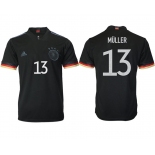 Men 2020-2021 European Cup Germany away aaa version black 13 Adidas Soccer Jersey
