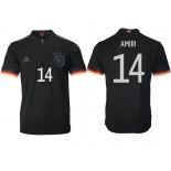 Men 2020-2021 European Cup Germany away aaa version black 14 Adidas Soccer Jerseys