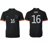 Men 2020-2021 European Cup Germany away aaa version black 16 Adidas Soccer Jersey