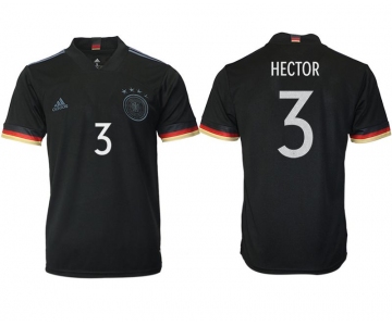 Men 2020-2021 European Cup Germany away aaa version black 3 Adidas Soccer Jersey