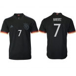 Men 2020-2021 European Cup Germany away aaa version black 7 Adidas Soccer Jersey