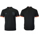 Men 2020-2021 European Cup Germany away aaa version black blank Adidas Soccer Jersey
