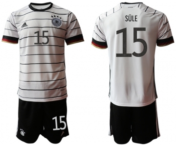 Men 2021 European Cup Germany home white 15 Soccer Jersey1