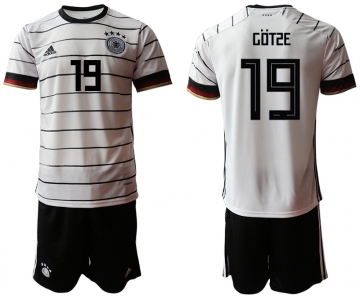 Men 2021 European Cup Germany home white 19 Soccer Jersey1