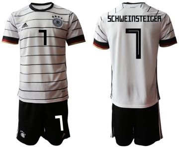 Men 2021 European Cup Germany home white 7 Soccer Jersey2