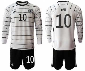Men 2021 European Cup Germany home white Long sleeve 10 Soccer Jersey