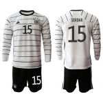 Men 2021 European Cup Germany home white Long sleeve 15 Soccer Jersey1
