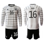 Men 2021 European Cup Germany home white Long sleeve 16 Soccer Jersey1