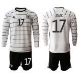 Men 2021 European Cup Germany home white Long sleeve 17 Soccer Jersey
