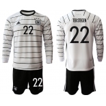 Men 2021 European Cup Germany home white Long sleeve 22 Soccer Jersey