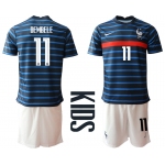 2021 France home Youth 11 soccer jerseys