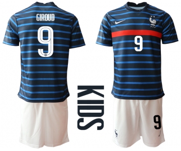 2021 France home Youth 9 soccer jerseys