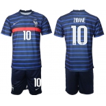 Men 2020-2021 European Cup France home blue 10 Soccer Jersey