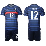 Men 2020-2021 European Cup France home blue 12 Soccer Jersey