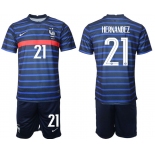 Men 2020-2021 European Cup France home blue 21 Soccer Jersey