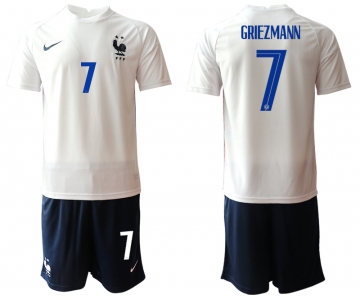 Men 2021 France away 7 soccer jerseys