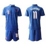 Men 2020-2021 European Cup England away blue 11 Nike Soccer Jersey