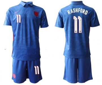 Men 2020-2021 European Cup England away blue 11 Nike Soccer Jersey
